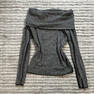 Striped Off-Shoulder Sweater